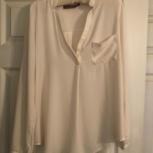 Women’s Sheer Cream Blouse